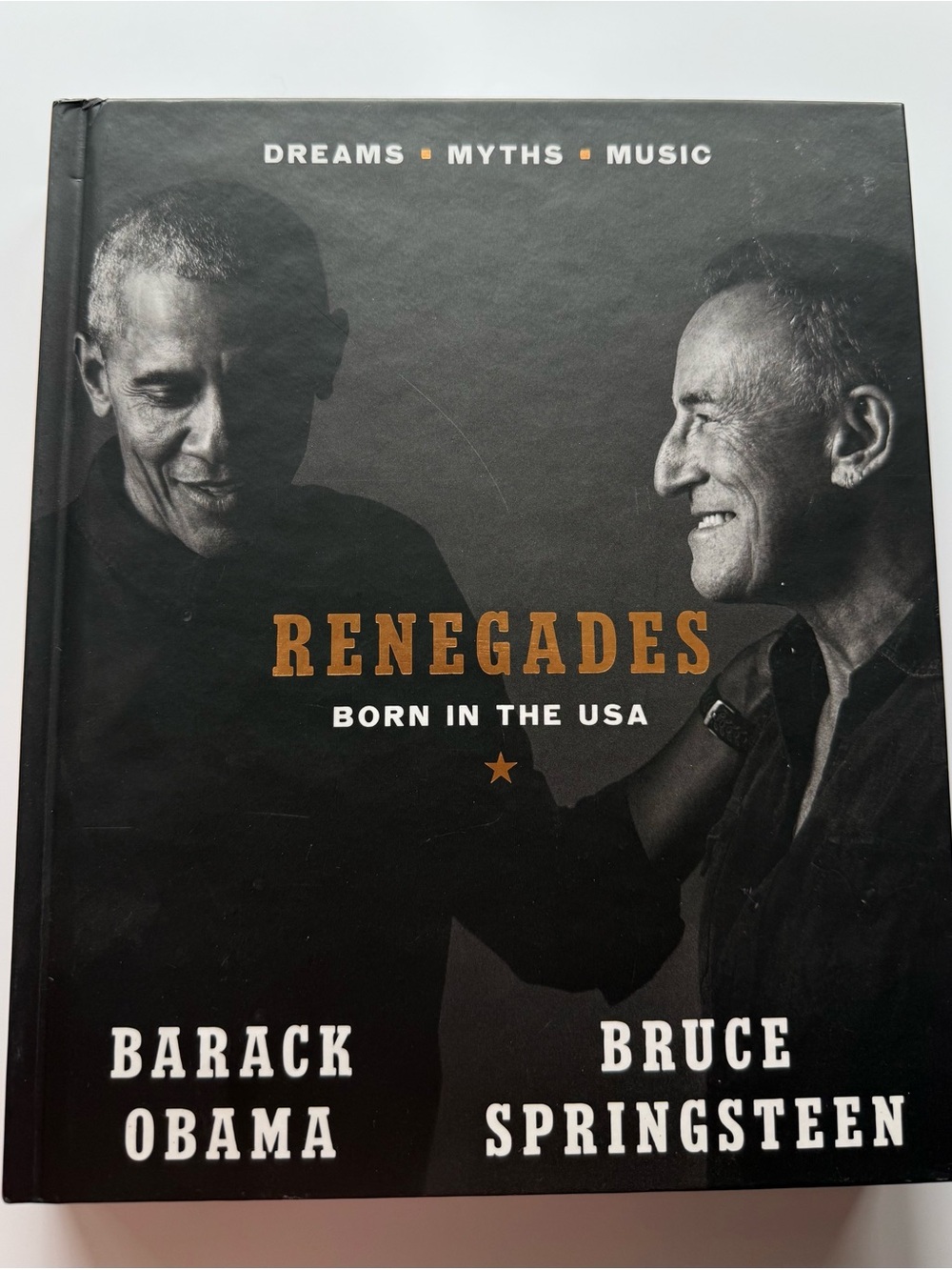 Coffee table book. “Renegades Born in the USA” Barack Obama / Bruce Springsteen